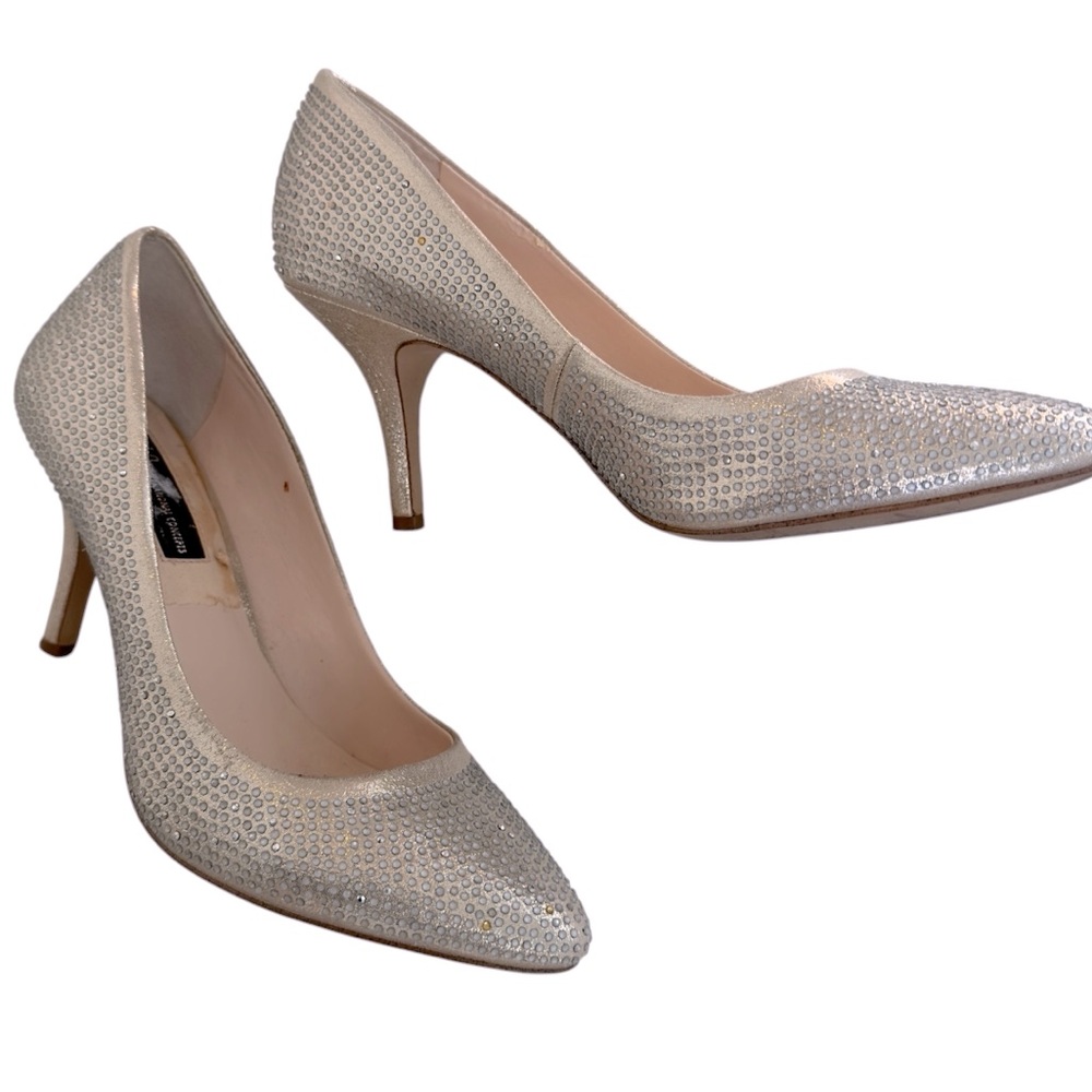 INC International Concepts Sparkle Studded Heels, size 7.5 runs small